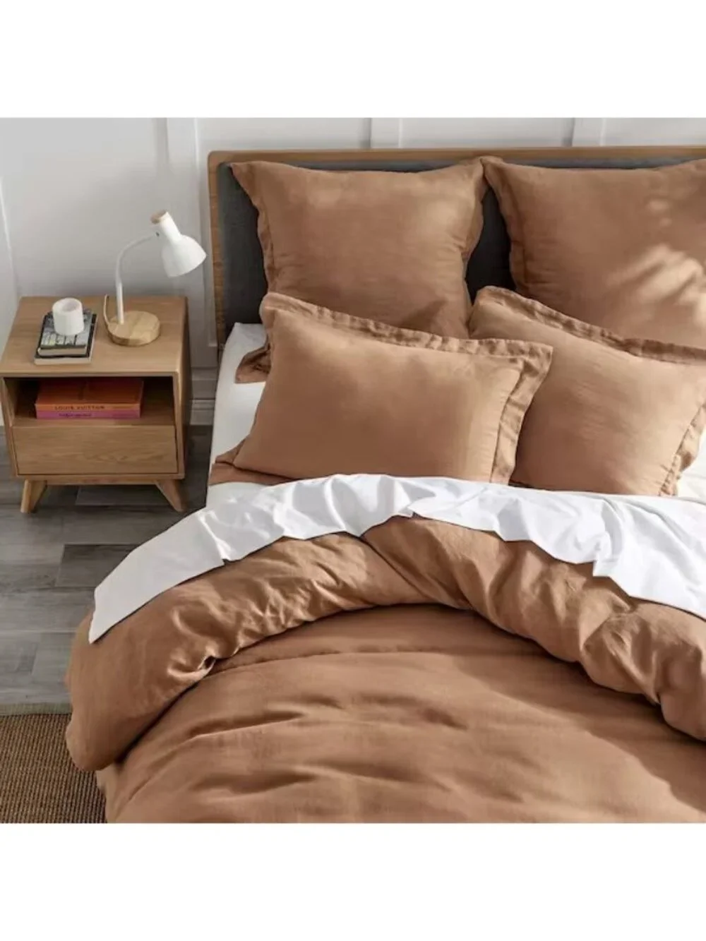 LEVTEX HOME Washed Linen Duvet Cover – Sandstone – King/Cal King